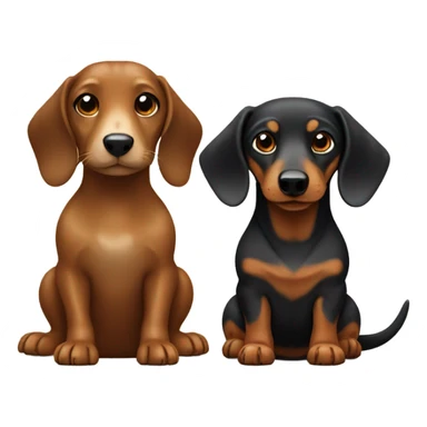 A otter and black and tan dachshund’s  sticker