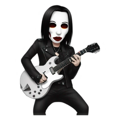 Marilyn manson enjoy playing guitar sticker