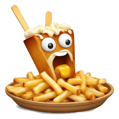 Poutine qui mange une poutine sticker