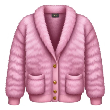 A pink furry cardigan  sticker