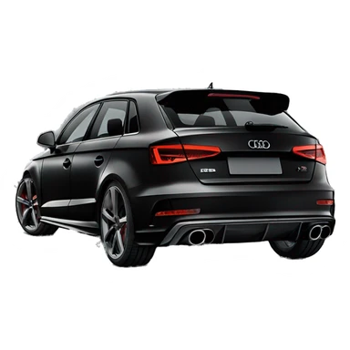 black audi RS3 sticker