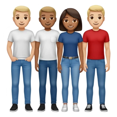 team of a company, dressed casually sticker