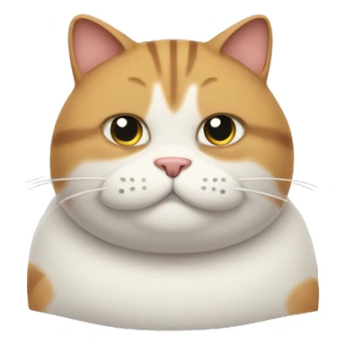 Fat cat with a belly sticker