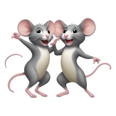 Two mice dancing  sticker