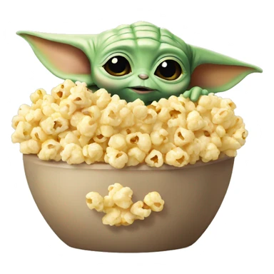 baby yoda popcorn sticker