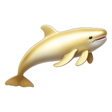 Gold beluga sticker