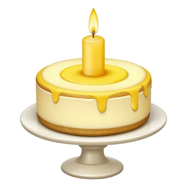 lemon cheesecake on candle sticker