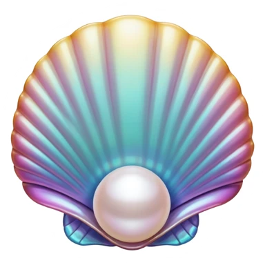 pearls in shell sticker