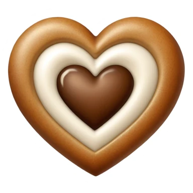 Quiero un corazón café de primeras luego el beig en medio y al final el blanco  sticker