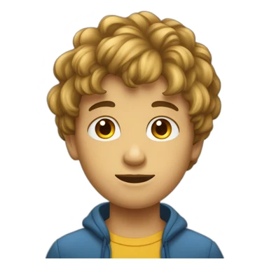 Garçon avec des cheveux qui forme une boule sticker