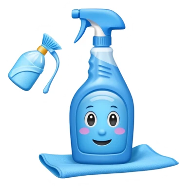 cleaning product and rag sticker