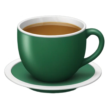 nice round dark green cup of hot chai tea dark green mug sticker