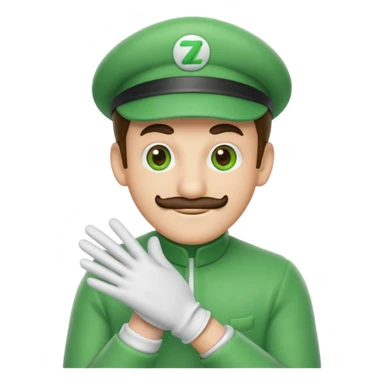 Luigi white gloves sticker