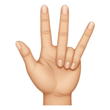 main  avec TROIS doigts du milieu levés   sticker