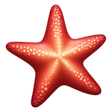 starfish, red like the Apple cherry emoji. Make it more aesthetic and without a face sticker