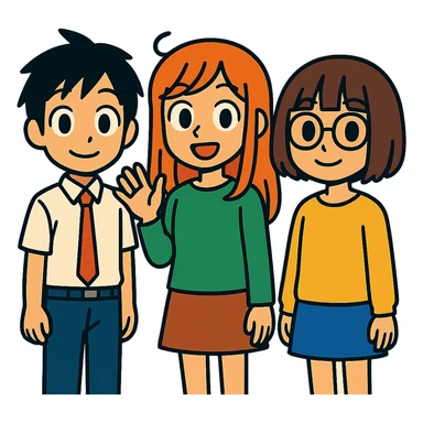 emoji combining Hiro, Miyamura, and Kanata Asai sticker