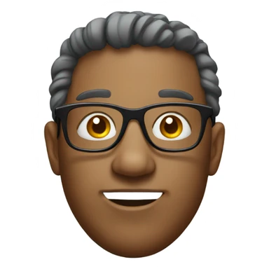 Easter head emoji with nerd glasses  sticker