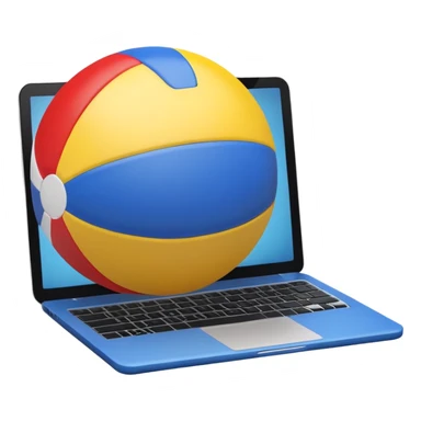 Beach ball + laptop sticker