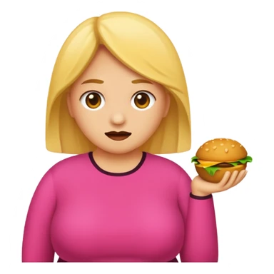 Quiero que crees un emoji tipo 🚷 Pero reemplaza a la persona por una silueta de una mujer obesa sticker
