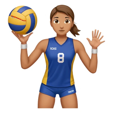 volleyball player sticker