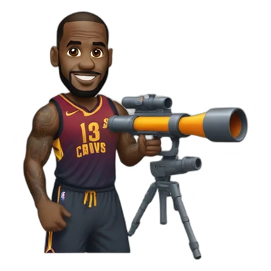 Lebron with a bazooka sticker