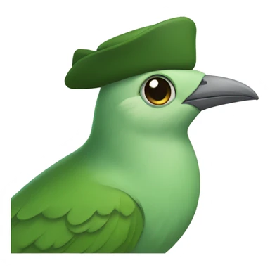 Green Quaker bird sticker