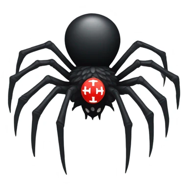 gothic spider with red cross sticker
