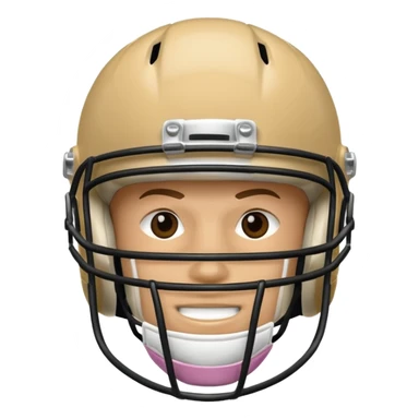 College football player helmet in light tan color  sticker