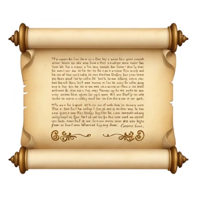 Scroll with quote
 sticker