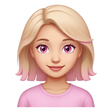 Girl with light pink eyes, in love sticker