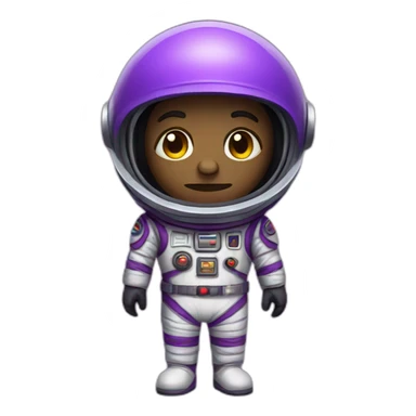 Purple astronaut villain sticker