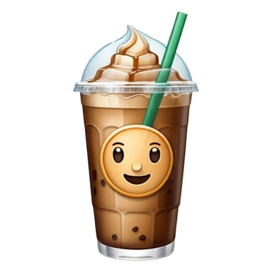 Starbuck ice coffee with ice cubes sticker