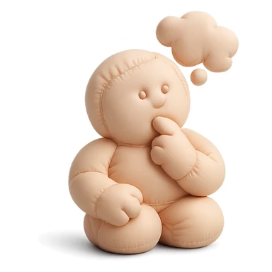 doodle person thinking sticker