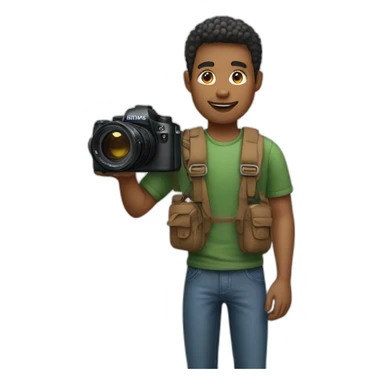 a 25 year old man, with a camera in hand sticker