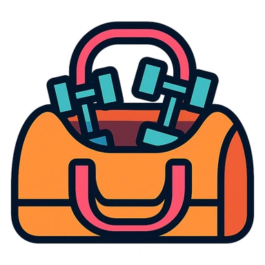 sportbag is full of dumbbells sticker