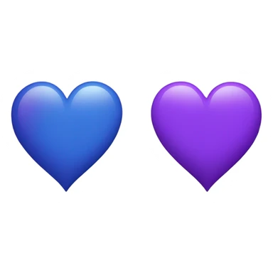 Blue and purple heart  sticker