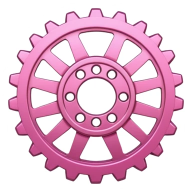 pink setting gear sticker