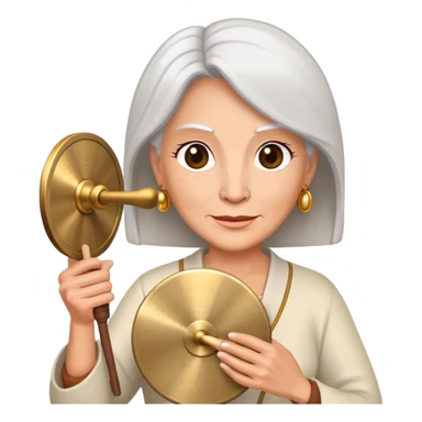 50 year old woman with a gong sticker