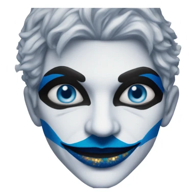 DCs joker with blue glitter eyeshadow  sticker