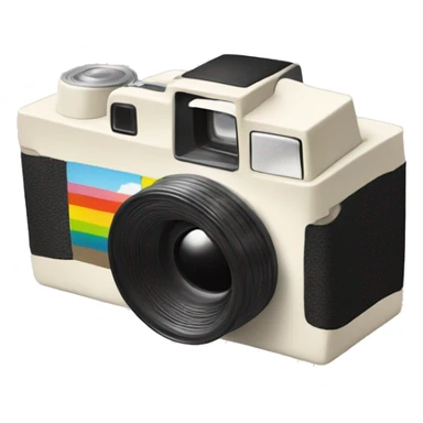 a polaroid film coming out from a polaroid camera sticker