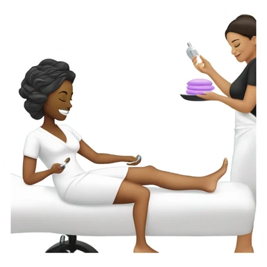 spa treatment at a cosmetologist sticker