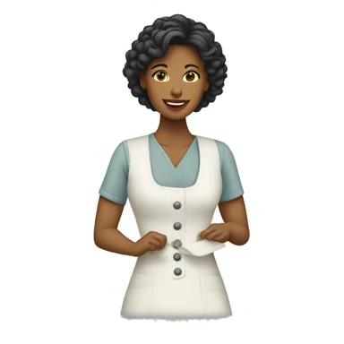 white female seamstress  sticker