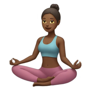 woman in a yoga class sticker