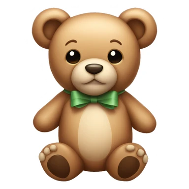 teddy bear with bow sticker