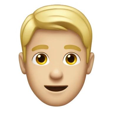 male portrait with blond hair and hearing aid in the ear sticker