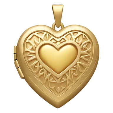 gold heart locket sticker