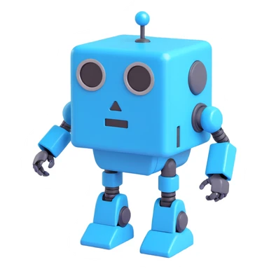 A gray-blue robot cube sticker for IT CUBE Computer Center, inspired by the attached logo sticker