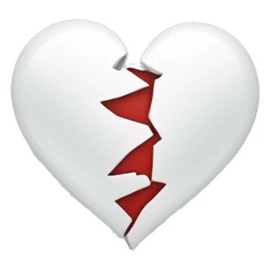 broken heart on iphone in white color sticker