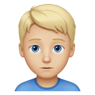 boy with blonde hair and blue eyes sticker