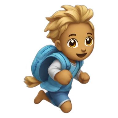 kirbi runnin sticker